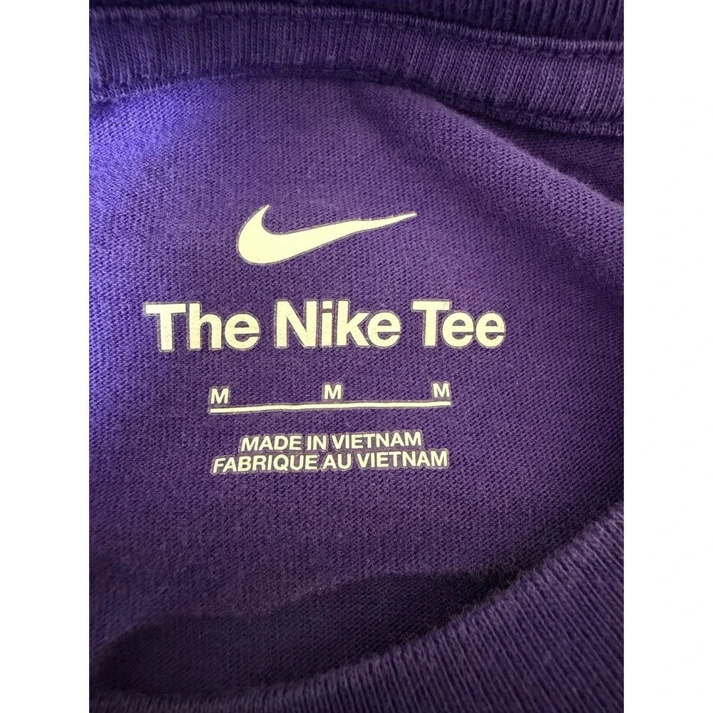 Nike LSU Tigers Shirt Mens Medium Purple Graphic Tee Baseball Vintage Tiger Head